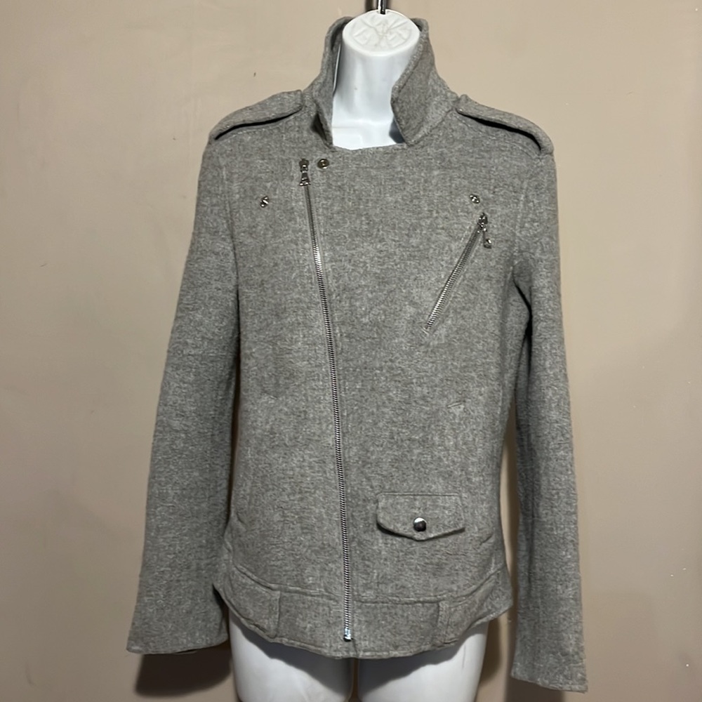 Theory Tralsmin Df New Divide Gray Wool/Cashmere … - image 1